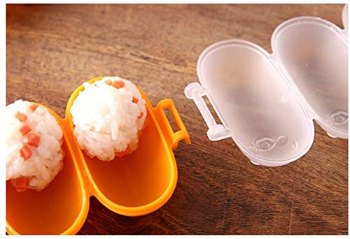 Woiwo 4 Pcs Roll Rice Ball Mould Small Ball Rice Ball 3 Connect Mould Shake Rice Ball Artifact Rice Ball Mould