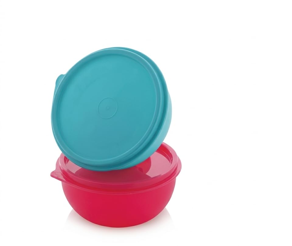 Mastercook Pp401 Food Storage Container Set, 550Ml Capacity, Multi Color, 12.2 X 6.0 Cm, 2 Pieces