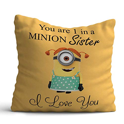 Giftcart You are one in Minion Brother and Sister Collection 12x12 Inches Multicolor | Gift for Rakhi | Gift for Brother | Gift 
