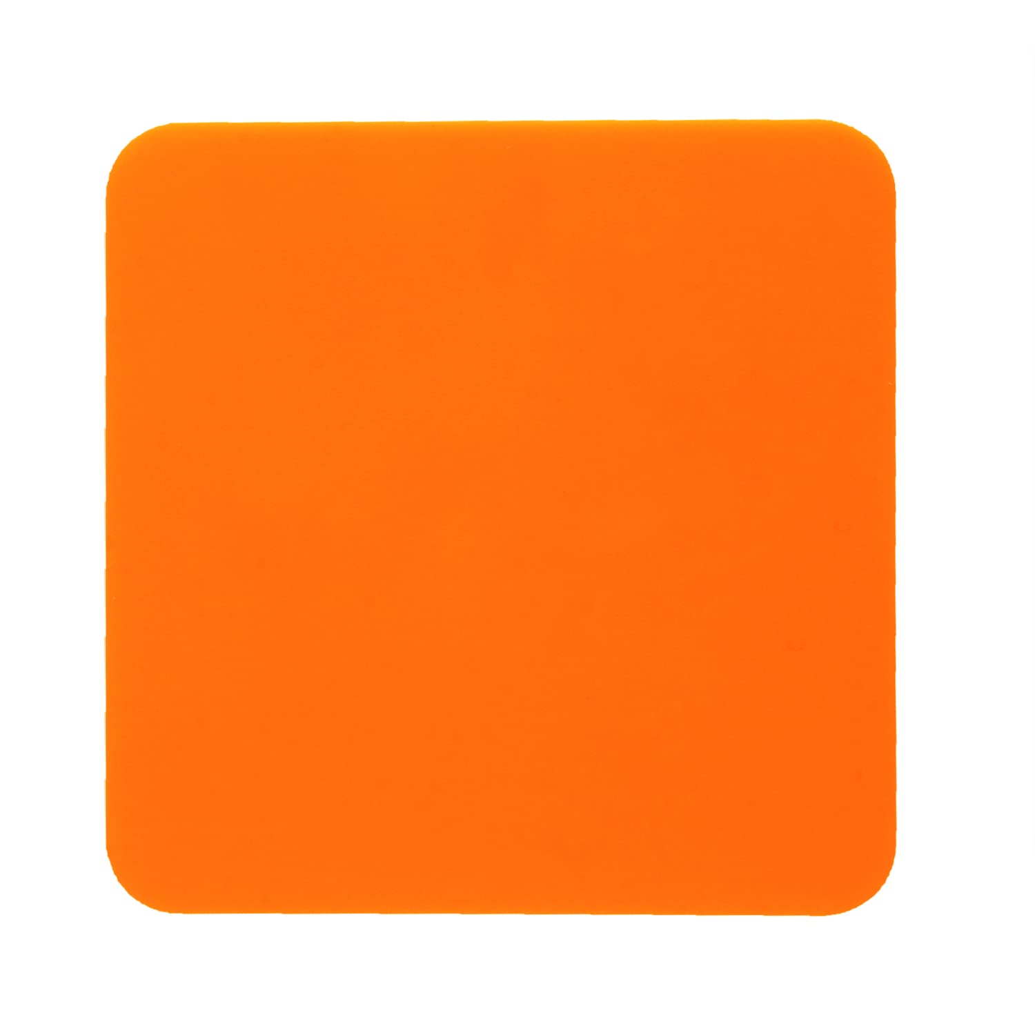 Mini Skater 3Pcs Bar Coasters 10X10X0.2Cm Square Silicone Coasters For Drinks Beverage Coffee Table Tea Coaster (Orange)