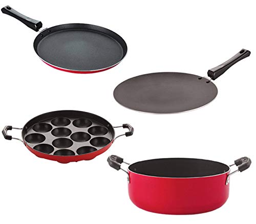Nirlon Kitchen Non Stick Cookware Utensils Set 5 Pieces (26_Ct_Appampatra_Rt_Cass22_Ft12)
