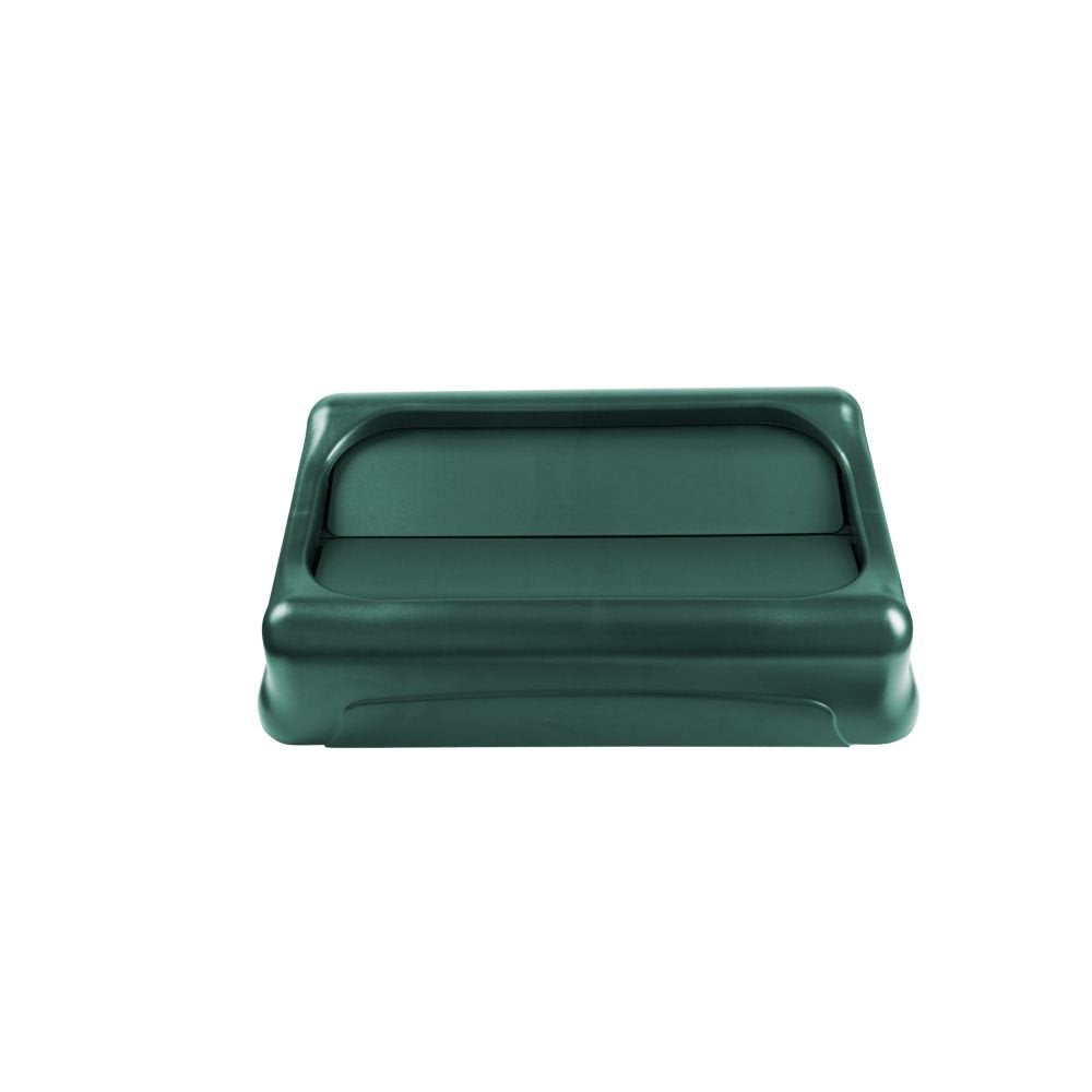 Rubbermaid Commercial Products Slim Jim Trash Can Swing Lid, Green, Plastic, Compatible With 23-Gallon Slim Jim Containers/Garba