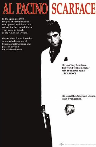 POSTER STOP ONLINE Scarface - Movie Poster Set (Regular Style & Say Hello To My Little Friend) (Size 24 x 36 each)