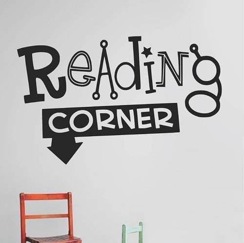 Reading Corner School Daycare Preschool Classroom Library Teacher Kids Students Boy Girl Wall Decal Sticker Size: 10 Inches X 20