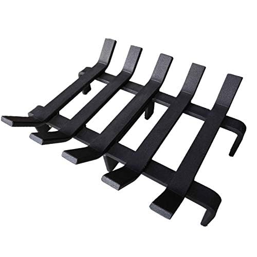 Hi-Flame Log Grate Heavy Duty Solid Steel Burning Fireplace Wood Stove Firewood Holder  13 INCH  13 x 10 x 4 Inch Matt Black