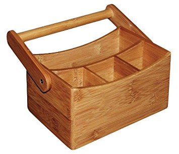 Large Bamboo Cutlery Caddy