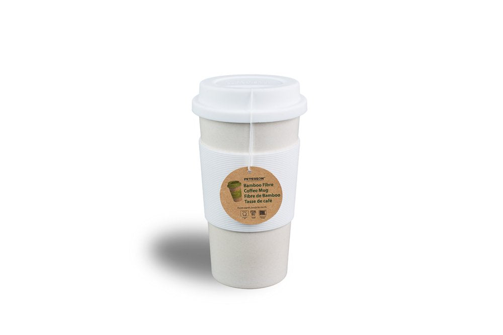 Peterson Housewares Bamboo Fiber Eco Cup, 16 Oz, White