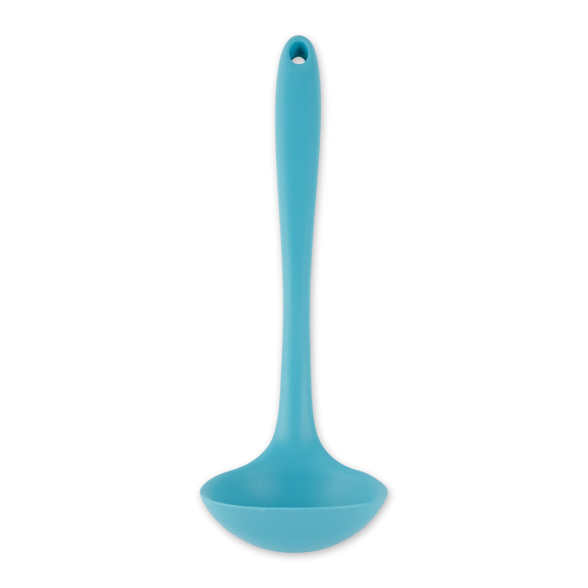 RSVP International Ela Series Silicone Ladle, 11x3.5, Turquoise 1 Piece
