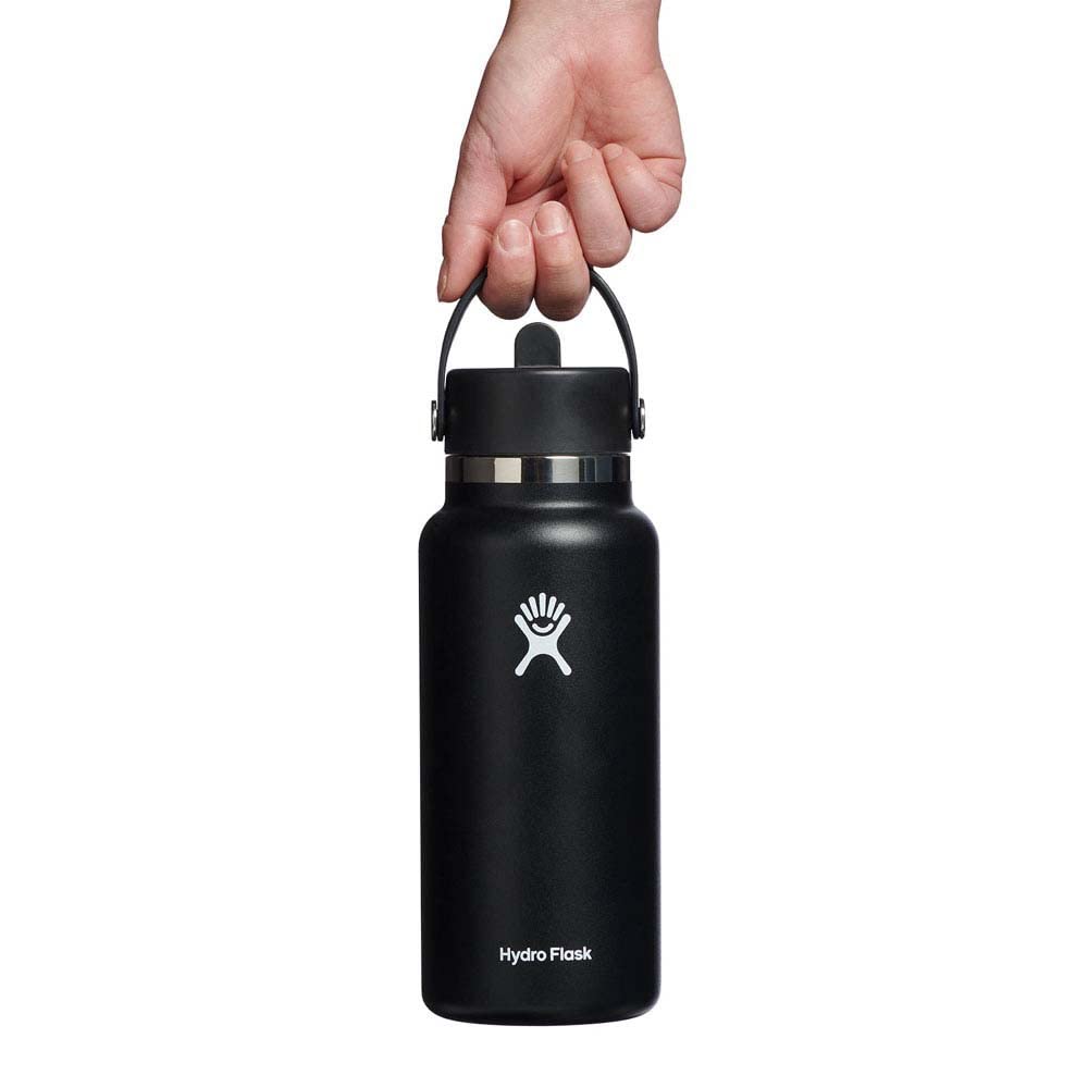 Hydro Flask Wide Flex Straw Cap Black 32 Oz