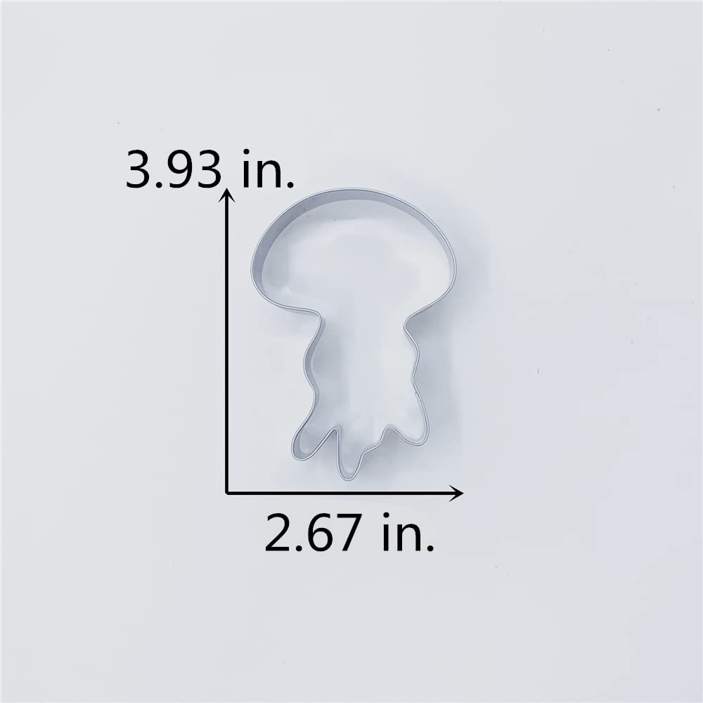 Liliao Jellyfish Cookie Cutter, 2.7'' Wide X 4'' Tall X 1'' Deep, Stainless Steel
