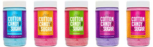 The Candery Cotton Candy Machine And Floss Bundle- Bright, Colorful Style- Sugar Free Candy, Sugar Floss, For Birthday Parties -