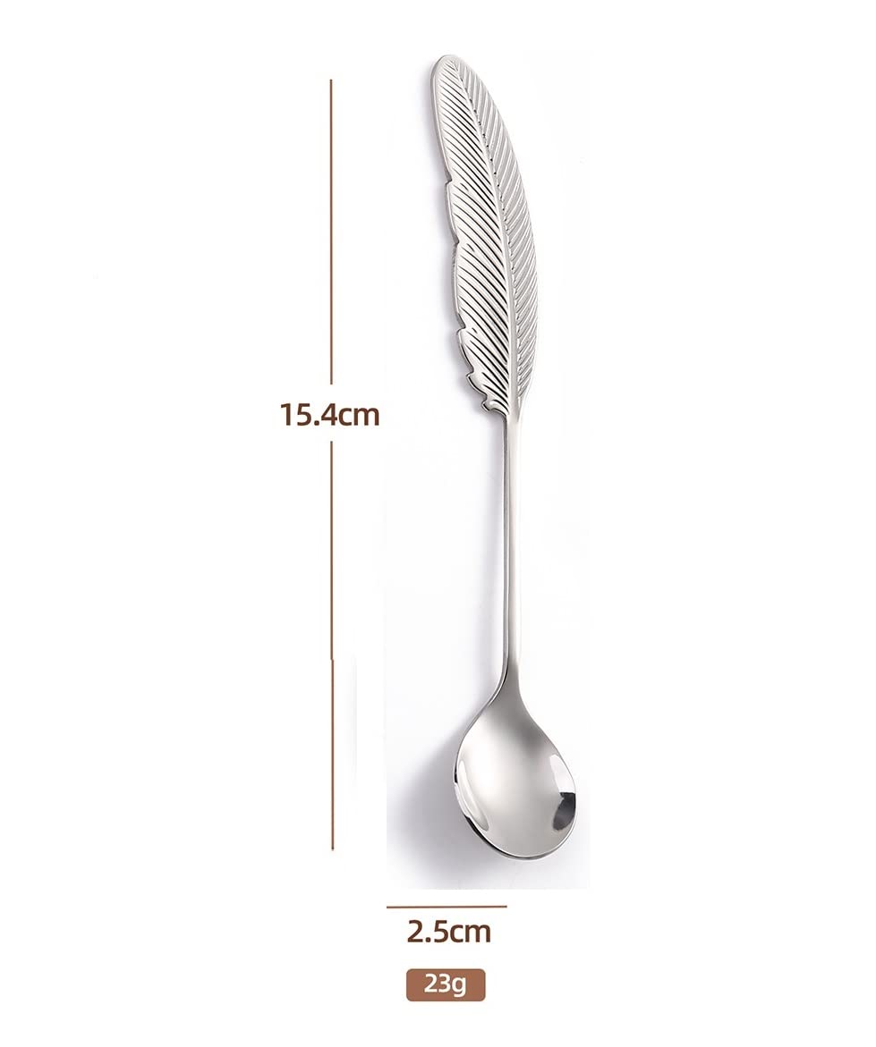 10 Pieces Dessert Spoons Stainless Steel, Cute Teaspoons Set, Espresso Spoons For Coffee Tea Ice Cream Cake Pudding Dessert Cond
