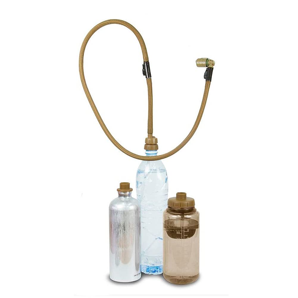 Source Tactical Snep Convertube Water Bottle Adapter Kit, Plastic, Coyote
