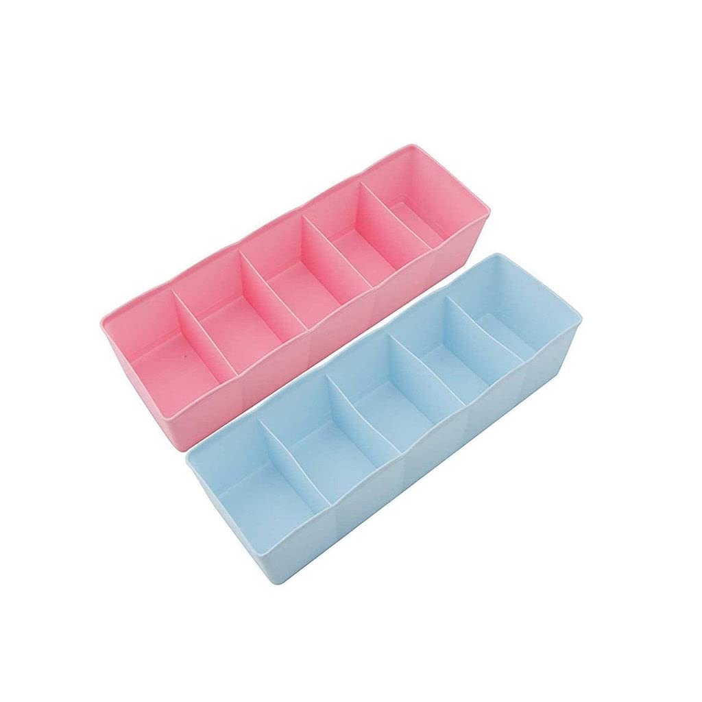 Padchaaya 2 Pieces Multipurpose Plastic Storage Drawer Socks Undergarments Organizer/Stackable Drawer/Wardrobe Organiser Rack/Fo