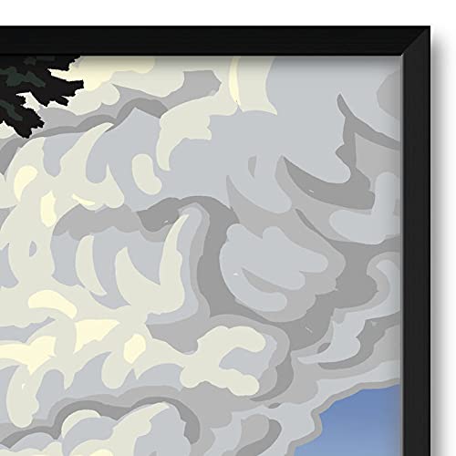 Mount St. Helen'S Washington Eruption Professionally Framed Art Print From Travel Artwork By Artist Paul A. Lanquist Framed Art