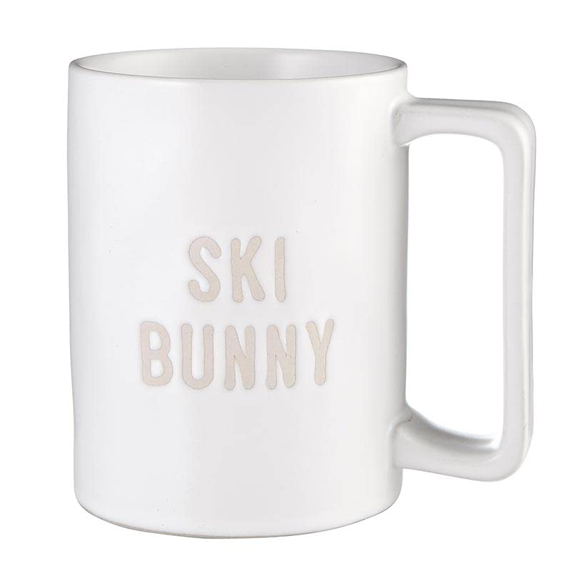 Santa Barbara Design Studio Face To Face Tall Ceramic Coffee/Tea Mug, 4.25inches High, Ski Bunny