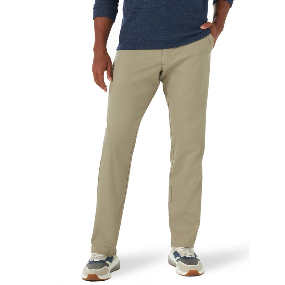 Lee Mens Performance Series Extreme Comfort Relaxed Pant, Khaki, 40W X 29L