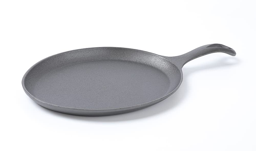 Hawok Cast Iron Fajita Plate Sizzler Pan, Pre-Seasoned Cast Iron Skillet, Set Of 6