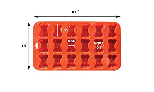 2 Pack Value Silicone Molds Pet Mini Treat Bones, Animal Bones For Homemade Dog & Cat Treats, Baking Chocolate Candy, Oven Micro