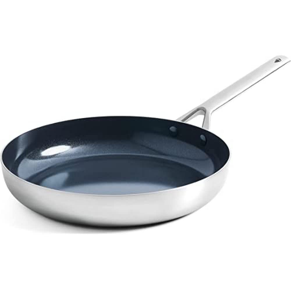Blue Diamond Cookware Tri-Ply Stainless Steel Ceramic Nonstick, 11 Frying Pan Skillet, Pfas-Free, Multi Clad, Induction, Dishw