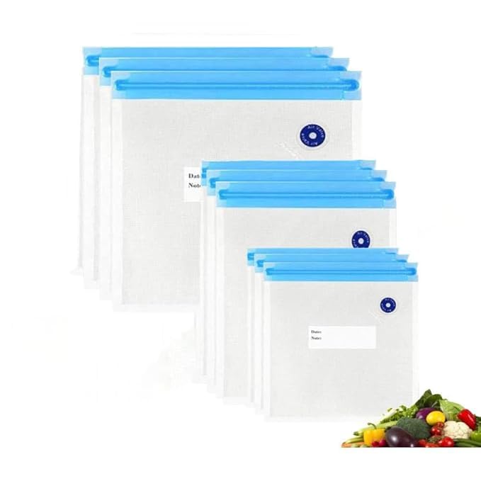 Nestic Vacuum Sealer Zipper Bags Sous Vide Bags For Food Bpa Free Reusable Resalable With Air Valve Double Layers Food Storage B
