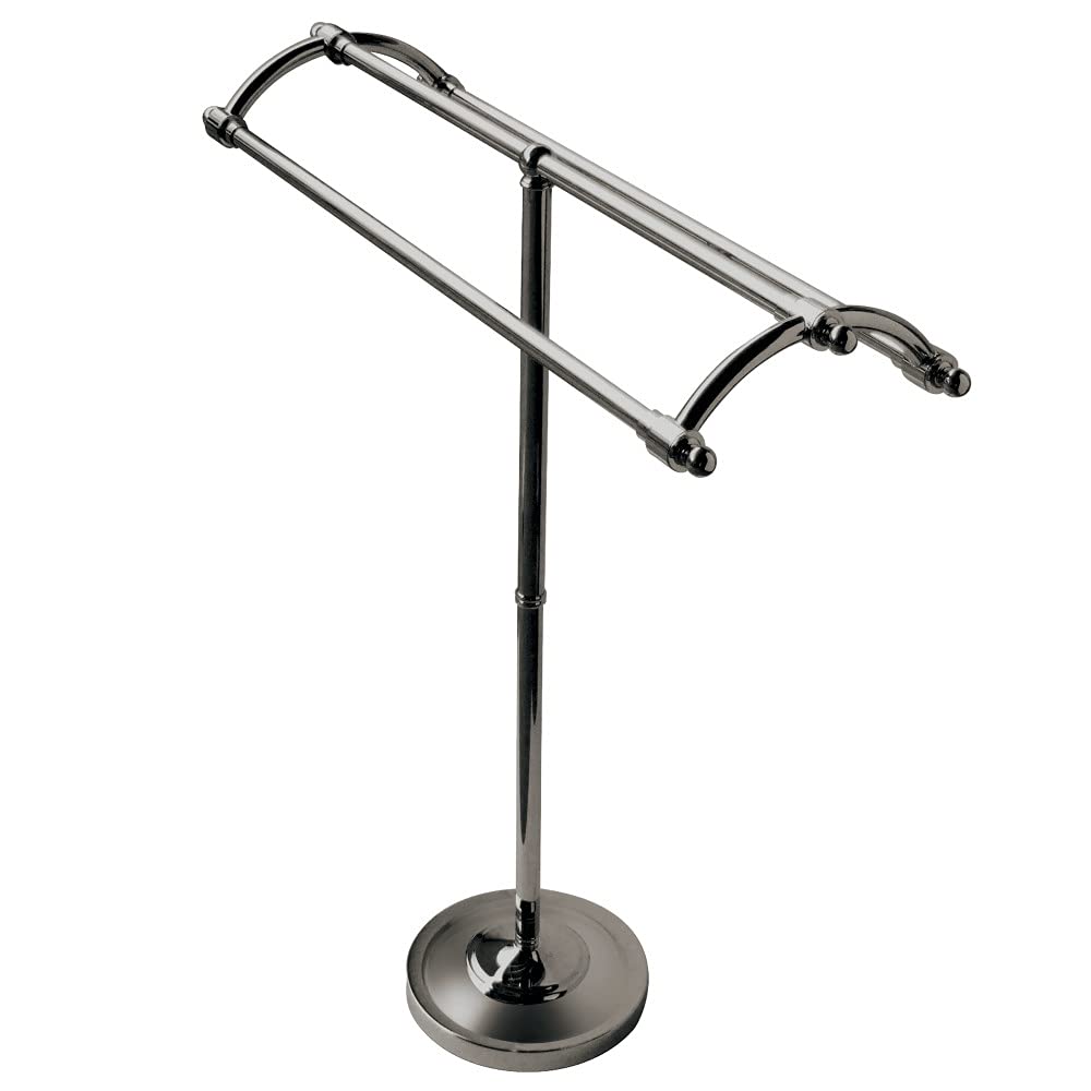 Kingston Brass SCC2278 Pedestal Round Plate Towel Rack  Brushed Nickel