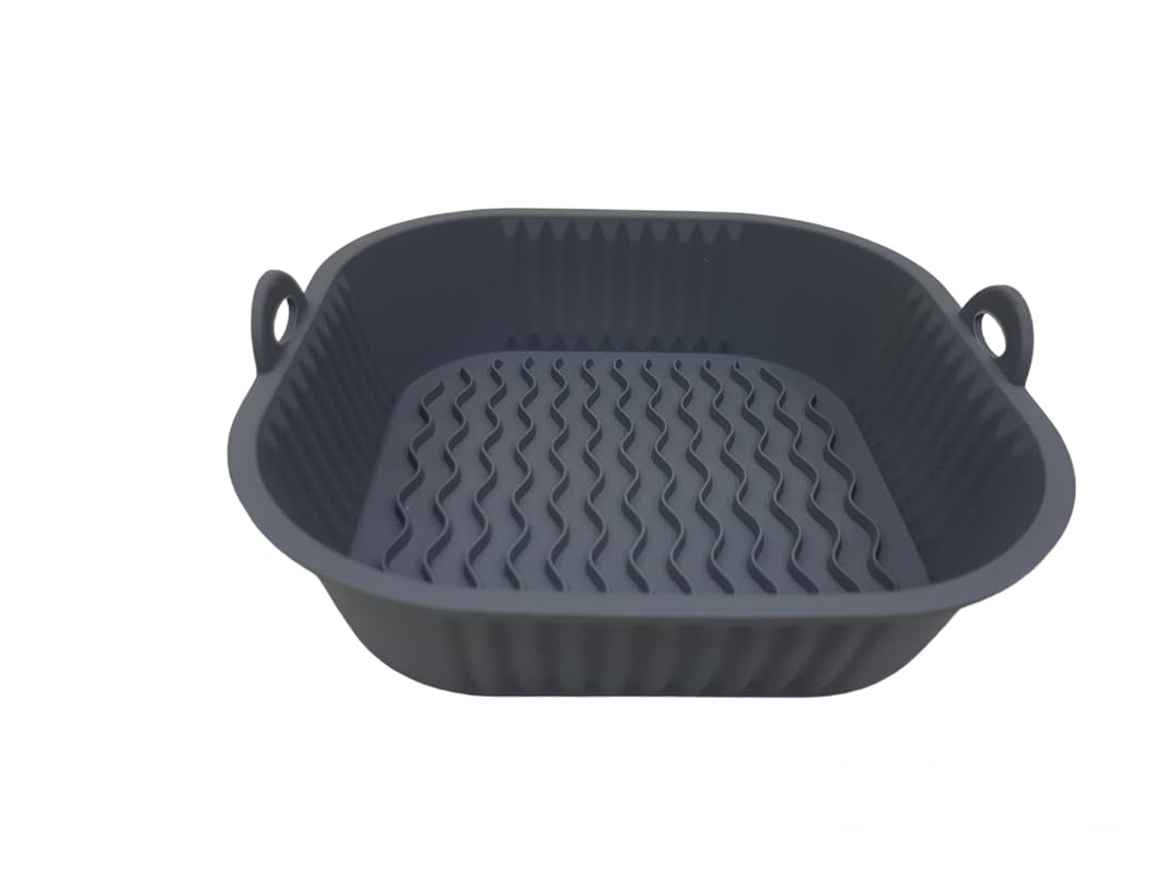 Wishome Reusable Silicone Air Fryer Liners, Square, Food Safe Heat Resistant Suitable For All Kinds Of Air Fryer Microwave Oven 