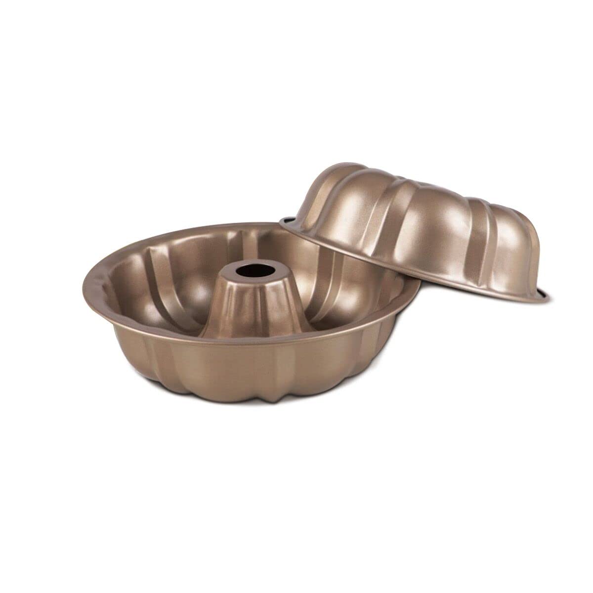 Gurlideo Fluted Cake Pans For Baking Carbon Steel Tube Pan Baking Mold 23.5Cm/9.5Inches-2Pcs