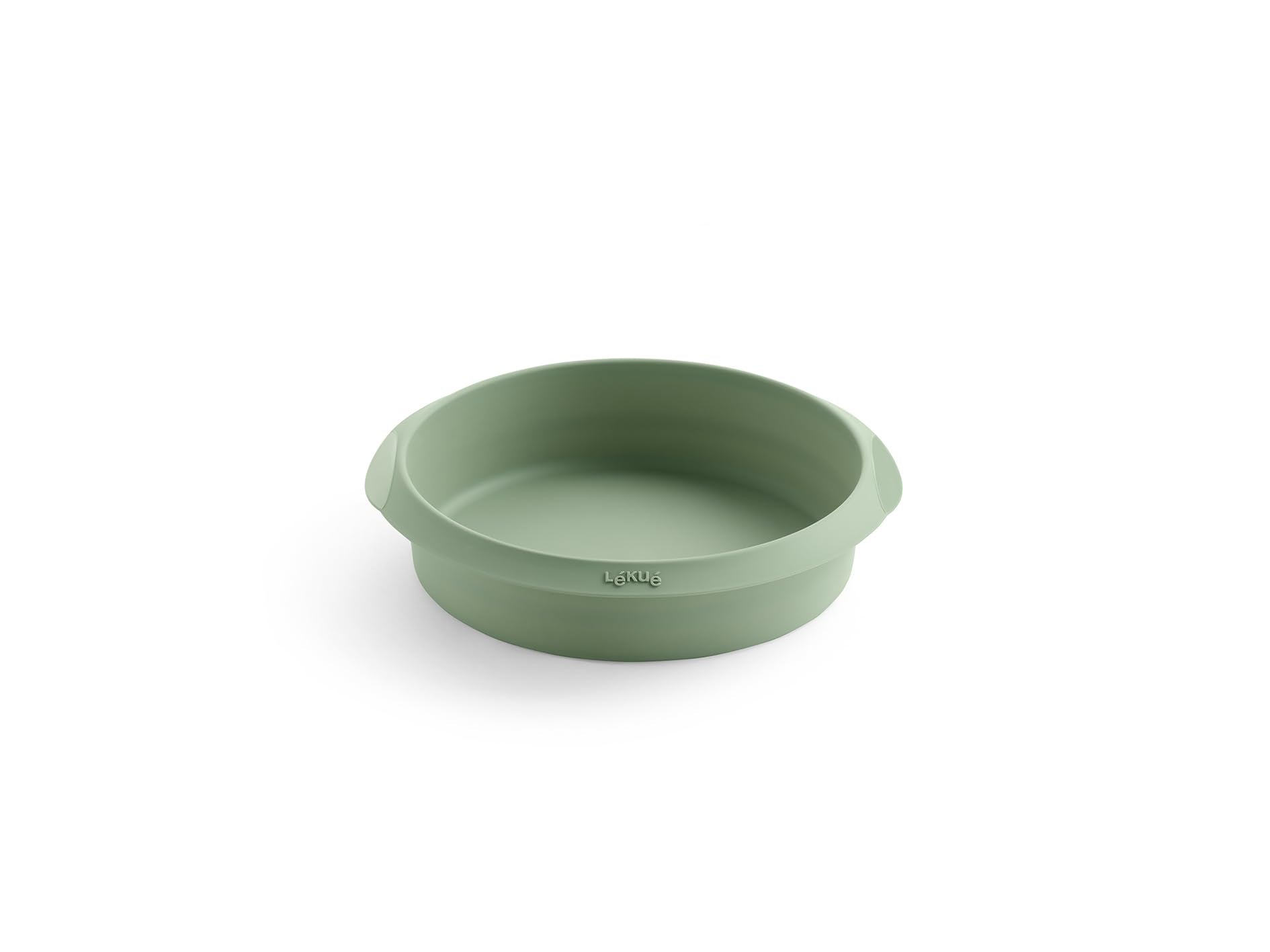 Lku Air Fryer Round 8 Basket  Green  100% Platinum Silicone Baking Pan for Air Frying, Fits in Draw Tray, Flexible NonSt