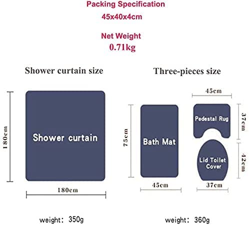 Dds-Dudes 4Pcs Christmas Shower Curtain Sets Kids Bathroom Halloween Christmas Decor With 12 Curtain Hooks For Bathroom, Waterpr