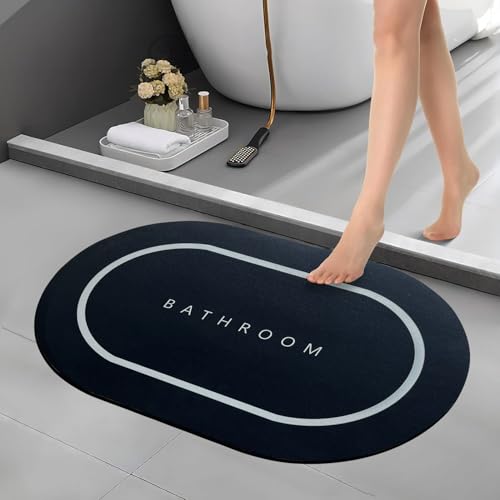Canway 1Pc 3.5 Mm Anti-Skid Water Absorbent Bath Mat | Quick Dry & Soft Door Mat, Anti Slip,Water Absorbent Floor Mat- 40X60Cm B