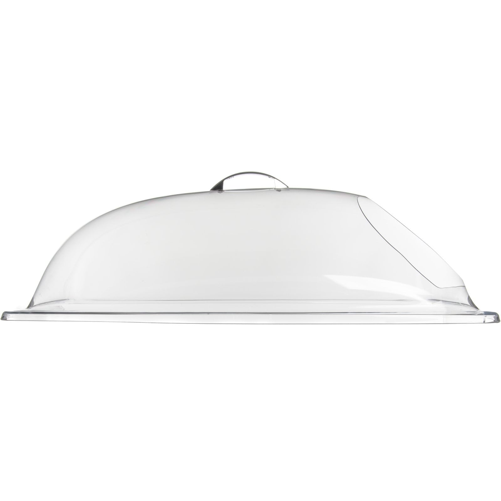 Carlisle FoodService Products Dome Cover - Clear End Cut Food Cover for Displays, 21.25in Plastic Dome with Handle, Commercial U