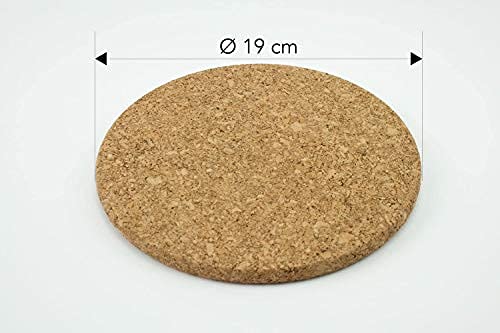 Ikea Cork Heat Trivet Table Mat Set of 3 - 19 cm Diameter, Durable and Stylish Kitchen Accessory