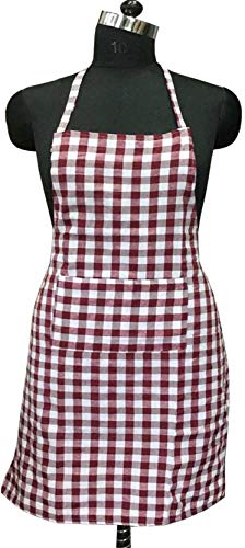 Sanjeev Textiles 100% Cotton Apron Check Print