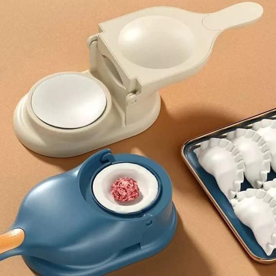 Romino 2In1 Momos Maker Machine, Skin Press Gujiya Mould Dumpling Maker, Momo Maker Mould Kitchen Dumpling Tool For Ghughra Kajj
