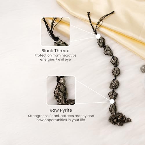 Astrotalk Pyrite Latkan Wall Hanging 22cm | Vastu Wall Decor Item with Natural Pyrite Stone | for Wealth, Protection & Positive Energy | Home Decor for Living Room, Bedroom & Mandir