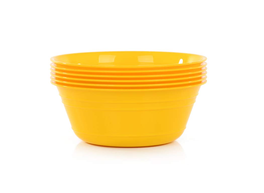 Mintra Home Snack Bowls (Small 6Pk (600Ml), Yellow)