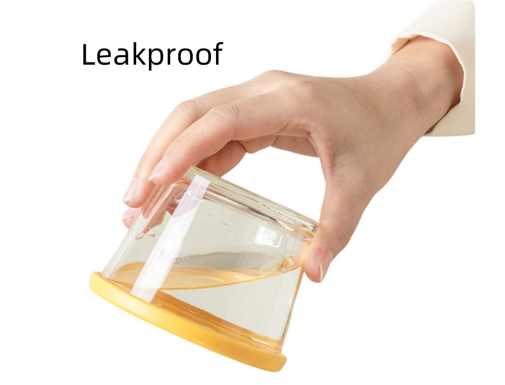 4 Pack 9 Oz Glass Jars With Lids Small Food Storage Containers,Leakproof Mini Glass Container For Food Portion,Overnight Oats,Pi