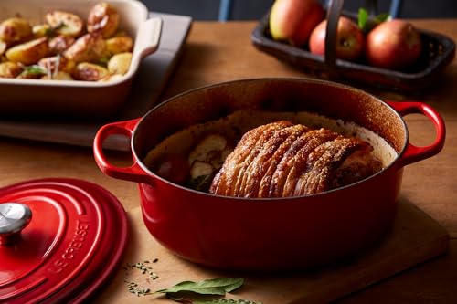 Le Creuset Enameled Cast Iron Signature Oval Dutch Oven, 2.75 Qt., Cerise