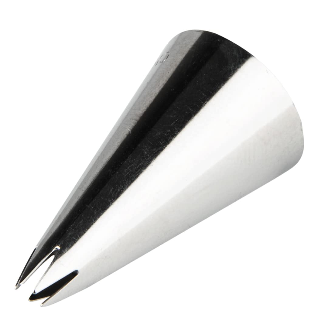 Restaurantware Pastry Tek Leaf Icing Tip 1 Reusable Piping Tip - #74 Dent-Resistant Stainless Steel Decorating Cake Tip Dishwash