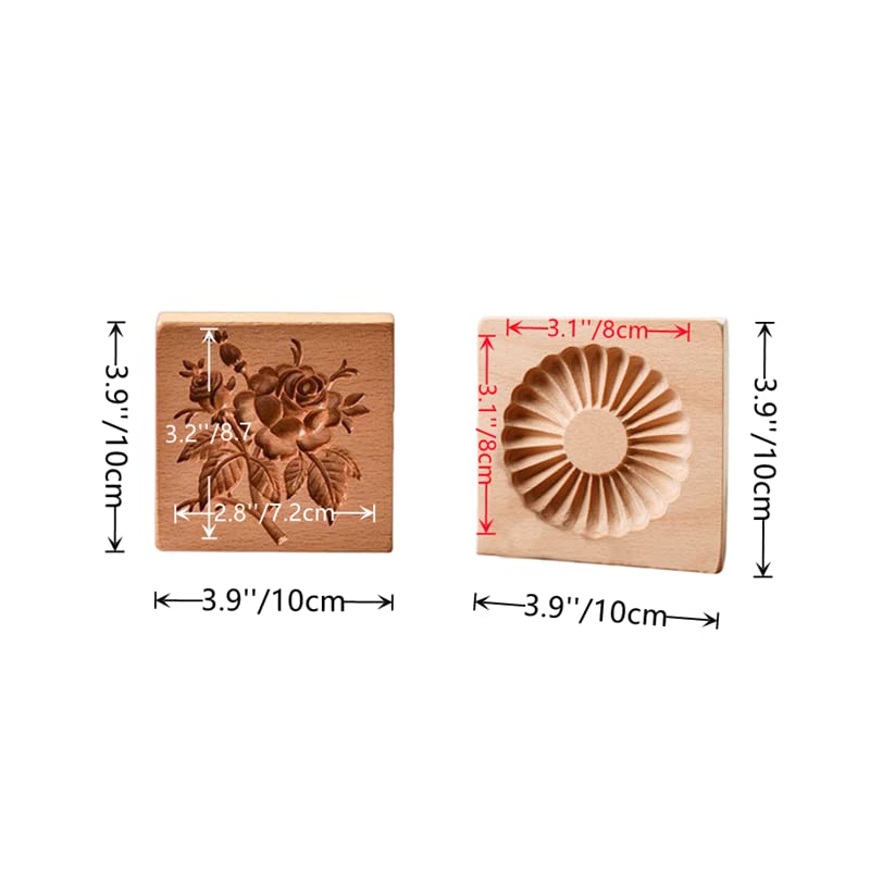 Wooden Cookie Biscuit Mold Baking Embossing Cookies Stamp Mold Cutter Funny 3D Baking Mold Embossing Craft Decorating Suitable F