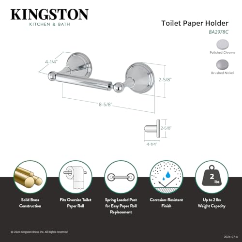 Kingston Brass BA2978SN Governor Toilet Paper Holder  Brushed Nickel