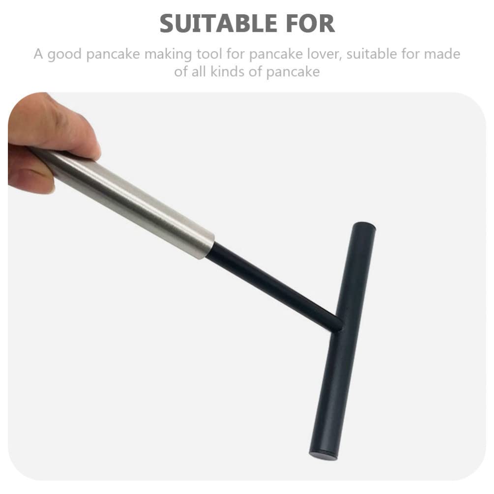 Hemoton 2Pcs Crepe Spreader Nylon Pancake Batter Spreader Stainless Steel Dough Spreader Crepe Pan Maker Pancake Cooking Utensil
