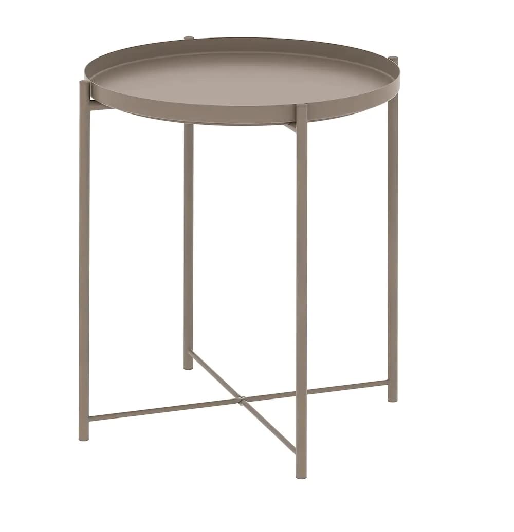 Ikea Tssp Tray Table, Dark Grey-Beige (Metal Frame) 45X53 Cm(17 1/2  X 20 5/8 )