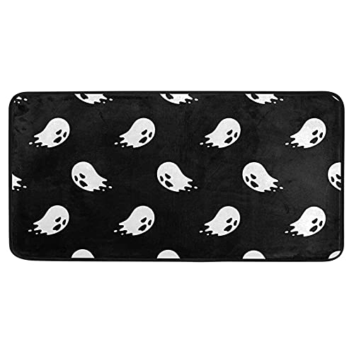 Halloween Spooky Ghosts Kitchen Rug Kitchen Mat Runner Rugs Non Slip Laundry Floor Door Mats Soft Doormat Carpet Home Decor 39X2