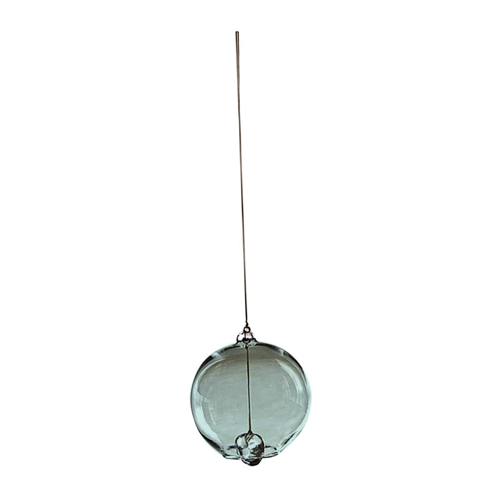 Merishopp Traditional Borosilicate Glass Wind Bell Versatile Accessories 2.8 Diameter Blue