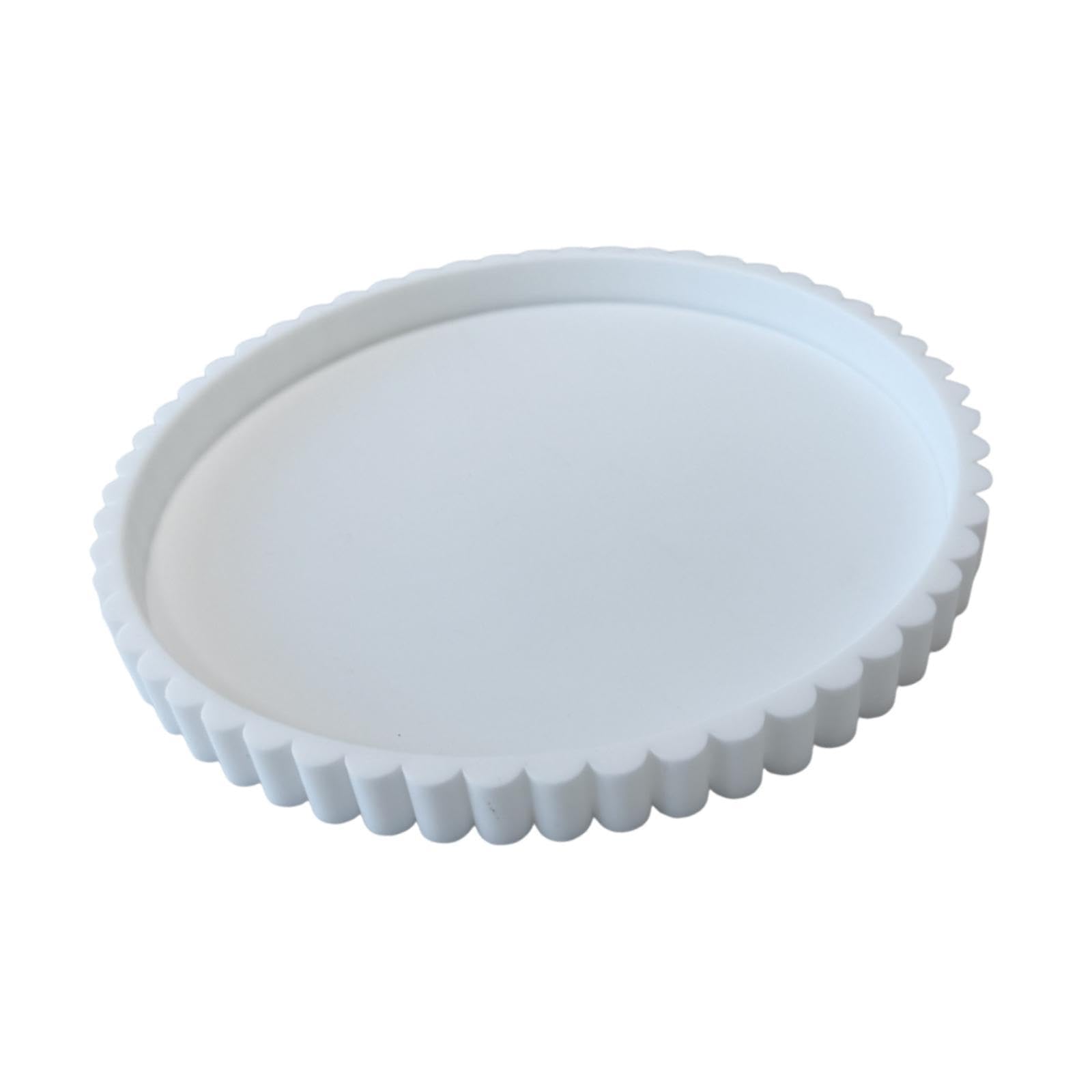 Zoomella Round Decorative Serving Tray Planter Vanity Display Perfume Jewelry Holder White Home & Garden| Kitchen, Dining & Bar|