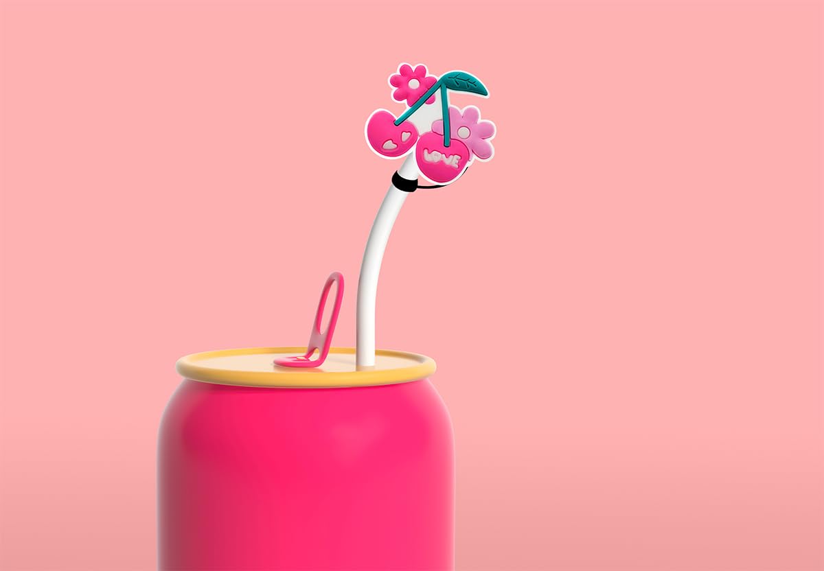 14Pcs Hot Pink Straw Cover Cap 10Mm Compatible With Stanley 30&40 Oz Cup Fashion Cute Preppy Straw Topper For Tumblers Dust-Proo