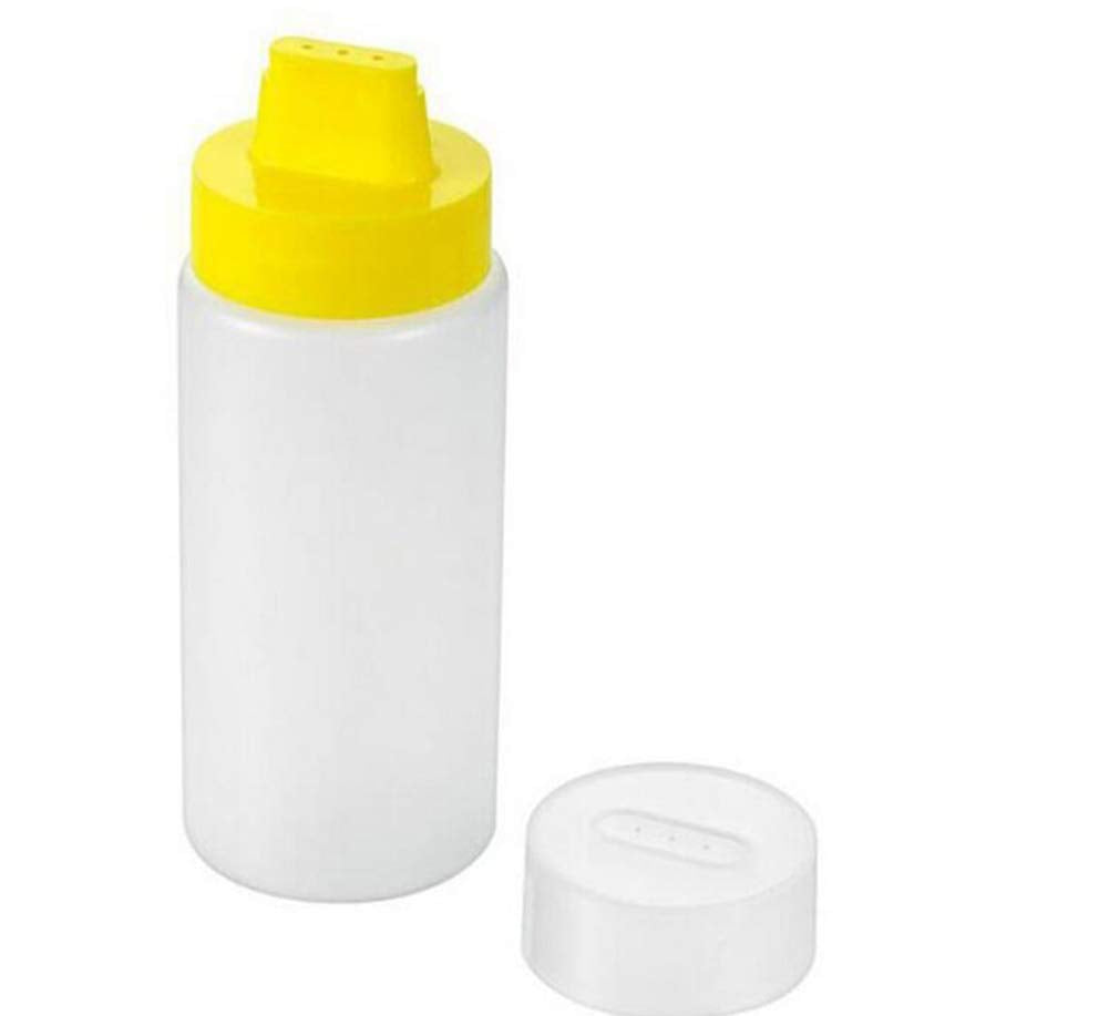 Akoak 1 Pack Four-Hole Seasoning Extruded Bottle, Plastic Seasoning Bottle Spray Bottle, Suitable For Ketchup, Salad Dressing, M