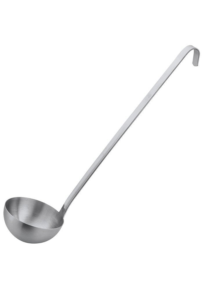 Vollum 1-Piece Ladle Heavy Duty Thick Stainless Steel - 8 Ounce (3.9'' Bowl Diameter, 15.1'' Handle Length)